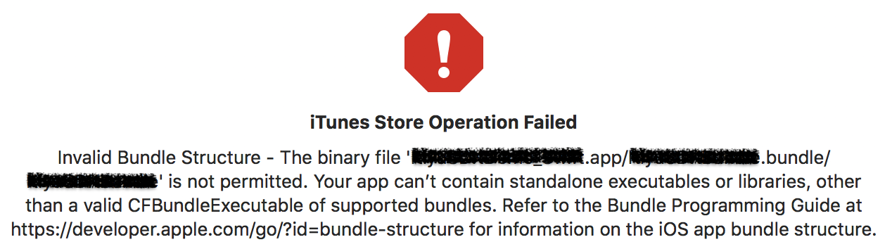 bundle invalid